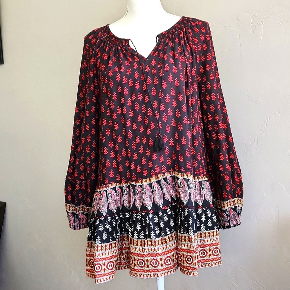 Beach Lunch Lounge Boho Dress M . NWOT
